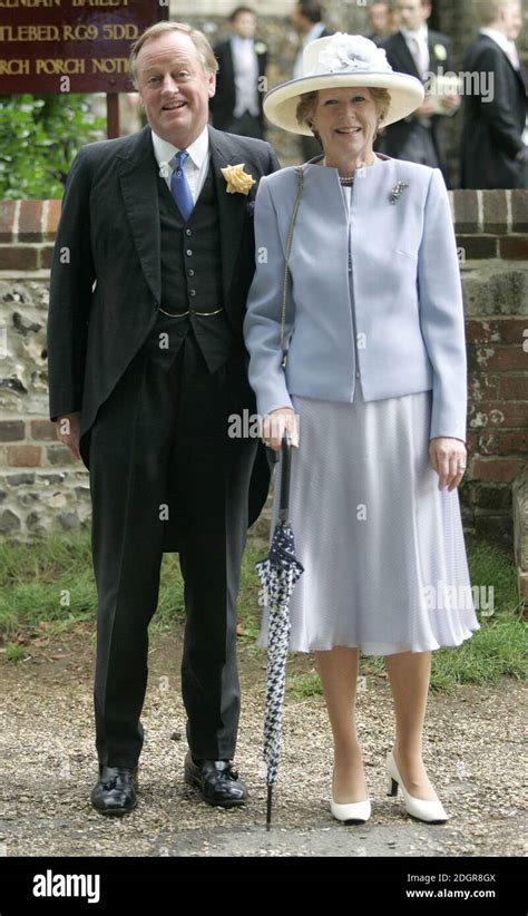 Andrew Parker Bowles and wife at the wedding of Tom Parker Bowles and ...