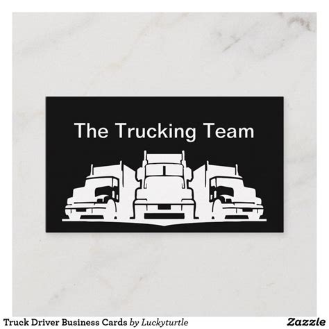 Truck Driver Business Cards | Zazzle | Truck driver, Business cards, Trucks