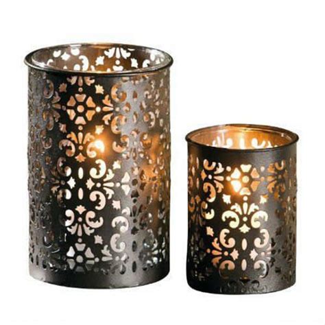 Dark Brown Metal Tealight Candle Holder - Kalaful Home Decor, Home ...