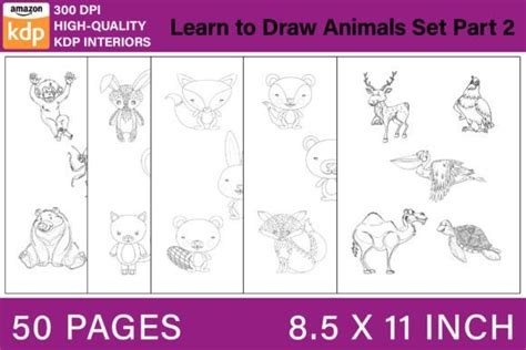 Learn to Draw Animals Set Part 2 Graphic by BreakingDots · Creative Fabrica