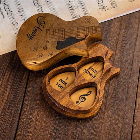 Personalized Wooden Guitar Picks for Guitar Lover