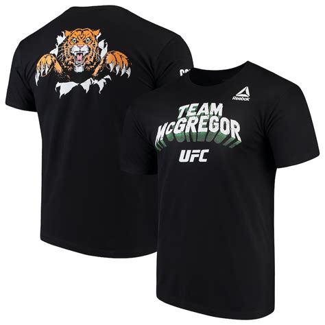 Reebok UFC Black Team McGregor Tiger T-Shirt