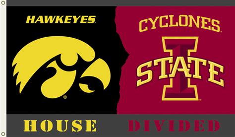 Iowa vs Iowa State 3' x 5' Flag w/Grommets Rivalry House Divided