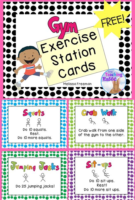 Free Printable Exercise Cards - Printable Word Searches