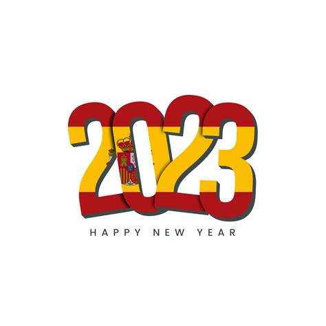 New Year 2023 with country flag Spain 14325606 PNG