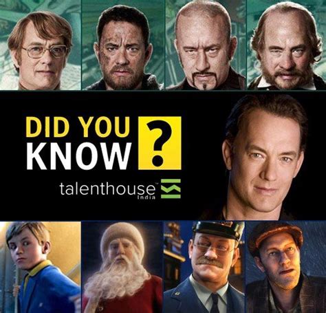 Tom Hanks played six different roles in the movie Cloud Atlas and gave voice over to six ...