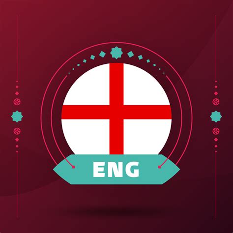 england flag for 2022 football cup tournament. isolated National team ...