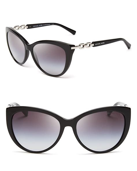 Michael Kors Gstaad Chainlink Cat Eye Sunglasses in Black - Lyst