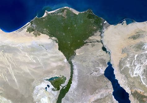 Nile Delta, Satellite Image Photograph by Planetobserver - Pixels