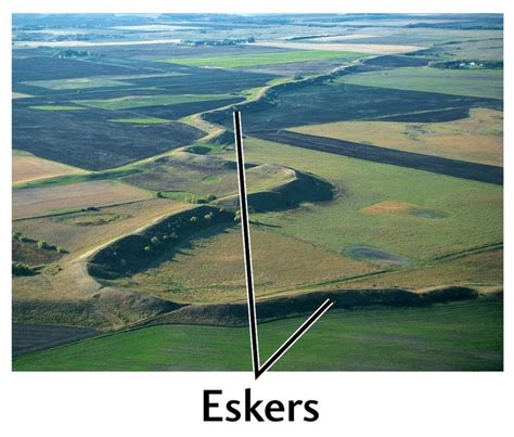 esker - a winding ridge of stratified drift . Forms in a glacial tunnel ...