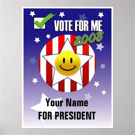 Upload your photo-Vote For ME! Poster | Zazzle