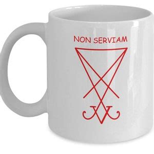 Esoteric Satanic Coffee Mug Non Serviam Lucifer Sigil Seal Motto Occult Satan 666 Luciferian ...