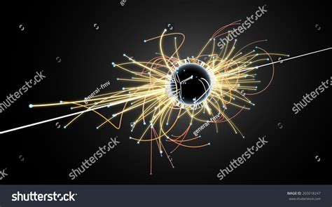 Particle Collision And Blackhole In Lhc (Large Hadron Collider) Stock ...