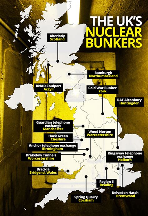 World War 3 - UK’s nuclear bunkers MAPPED in the case of nuclear war | Life | Life & Style ...