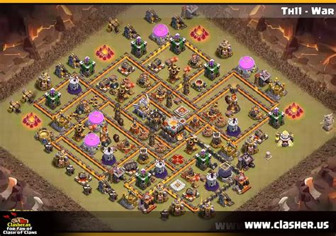 Town Hall 11 - WAR Base Map #29 - Clash of Clans | Clasher.us