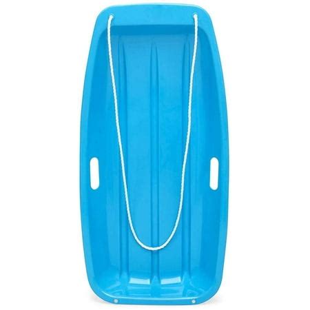 88cm Kids Adults Outdoor Plastic Sport Toboggan Winter Snow Slider Utility Sled Board Toy w/Pull ...