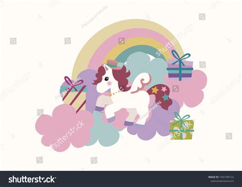 Cute Cartoon Pegasus Vector Illustration Isolated Stock Vector (Royalty ...