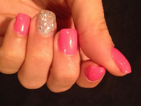 Sparkling Pink Nail Design