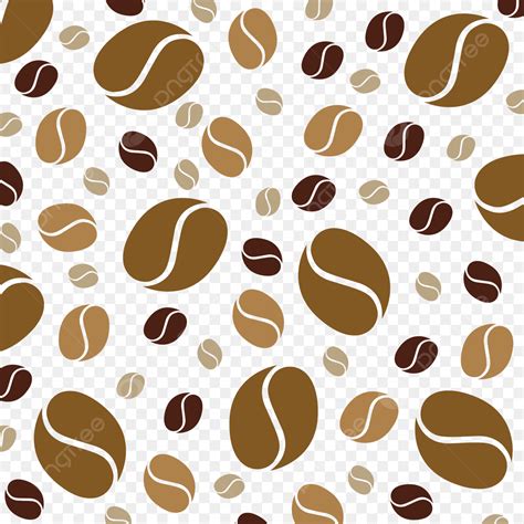 Coffee Bean Pattern Vector Art PNG, Bean Coffee Brown Pattern Vector ...