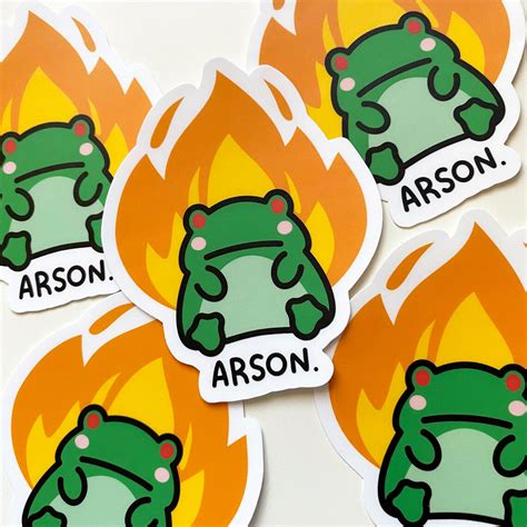 Arson Frog Meme Sticker - Etsy