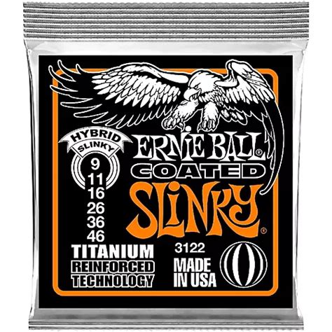 Ernie Ball 3122 Coated Electric Hybrid Slinky Guitar Strings | Musician ...