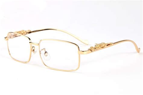 New Rectangle Gold Glasses Frame Fashion Sunglasses Frame Optical Frames Eyewear Oculos Buffalo ...