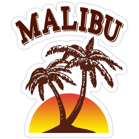 "Malibu rum " Stickers by Odinn Hullekes | Redbubble