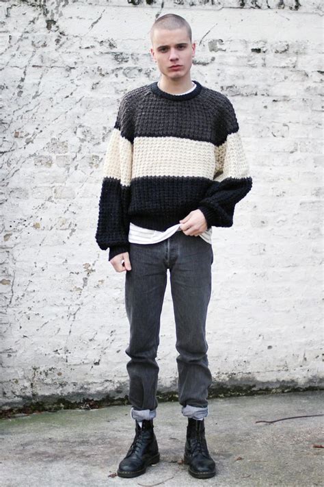 Shall we knit? | Mens fashion grunge, Grunge fashion, Mens outfits