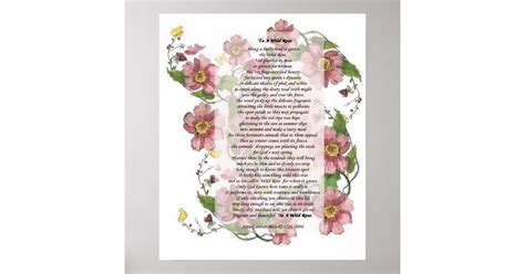 To A Wild Rose Poem Poster | Zazzle