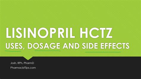 LISINOPRIL HCTZ uses dosage and side effects - YouTube