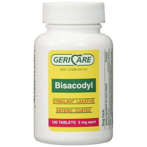 Bisacodyl Stimulant Laxative 5 Mg Enteric Coated Tablets 100 Ea - Walmart.com - Walmart.com