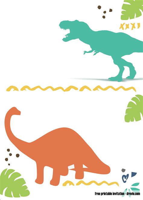 FREE Printable Dinosaur Invitation Template | Dinosaur birthday party invitations, Dinosaur ...