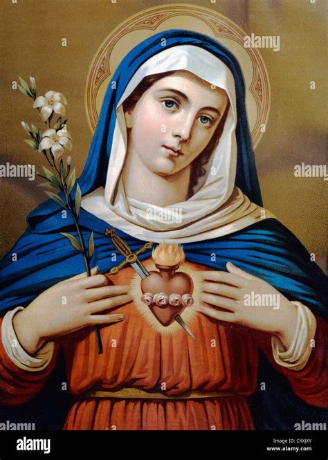 Sacred Heart of Mary, print, around 1900, in private hands Stock Photo: 50987411 - Alamy