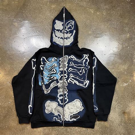 Travis Scott fragment graffiti Skeleton hoodie Brand... - Depop