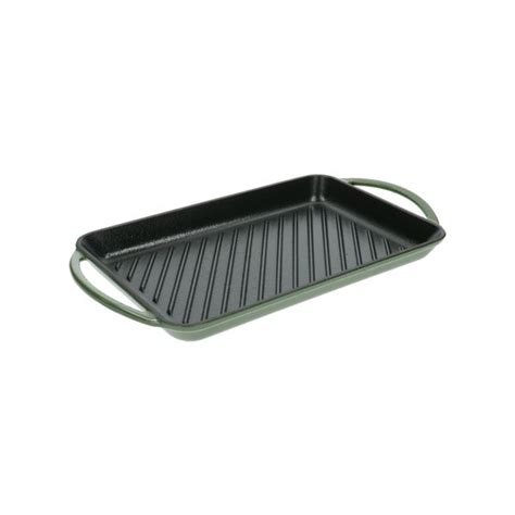 Grill pan, cast iron, green | Pans | Dille & Kamille