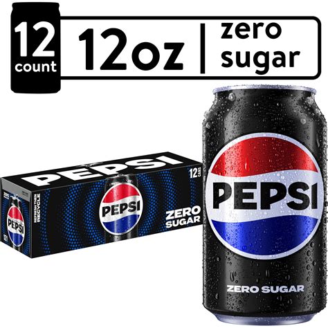 Pepsi Zero Sugar Soda Pop, 12 fl oz, 12 Pack Cans - Walmart.com