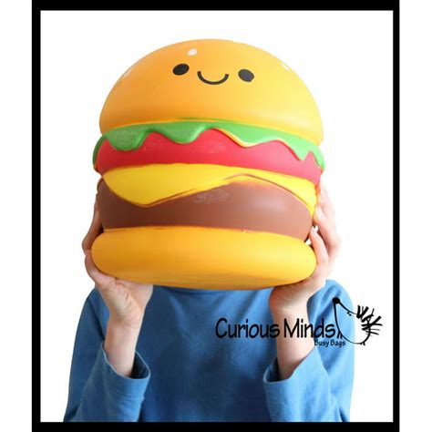 JUMBO Burger Squishy Slow Rise Foam Junk Fast Food Toy - Scented ...