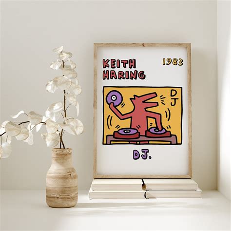 Keith Haring DJ Dog Artwork Graffiti Street Art Music - Etsy