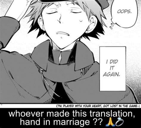 ily to whoever made this translation | Bungou stray dogs, Stray dogs anime, Bongou stray dogs