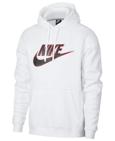 Nike Fleece Sportswear Futura Logo Hoodie S in White for Men - Lyst