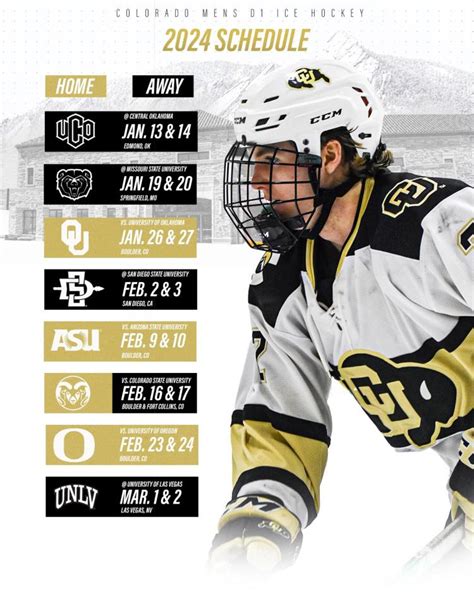 Schedule | Hockey | University of Colorado Boulder