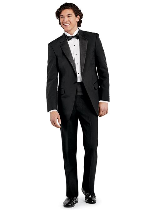 Affordable Full Tuxedo Ensemble with Bow Tie / Cummerbund