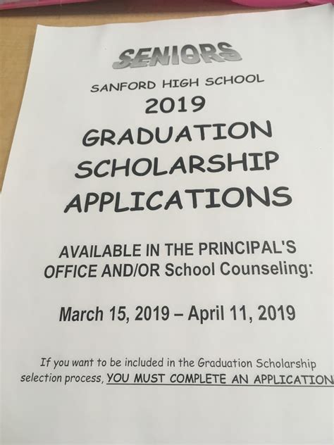 Senior Scholarships | Sanford High School