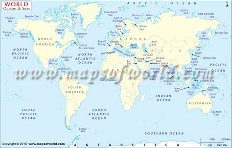 MapsofWorld Updates: World Oceans Map