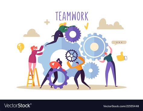 Illustration Of Team Work With Diagram - HooDoo Wallpaper