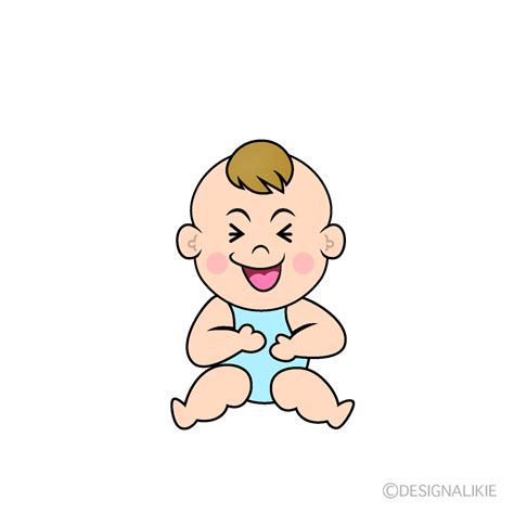 Baby Boy Laughing Hysterically Clipart