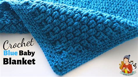 Crochet Blue Baby Blanket / Beginner Friendly Tutorial - YouTube