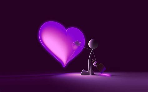 1290x2796px, 2K Free download | Paint your Love, purple, abstract, 3d cg, heart, character HD ...