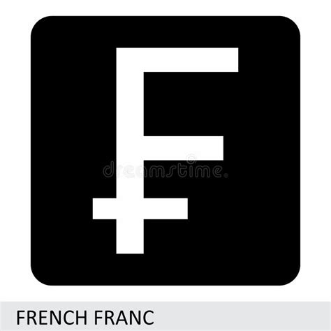 French Franc Currency Symbol Stock Illustration - Illustration of ...