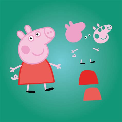 Wall Decor Wall Hangings Home Decor Instant Download eps Peppa Pig Clipart Digital File Peppa ...